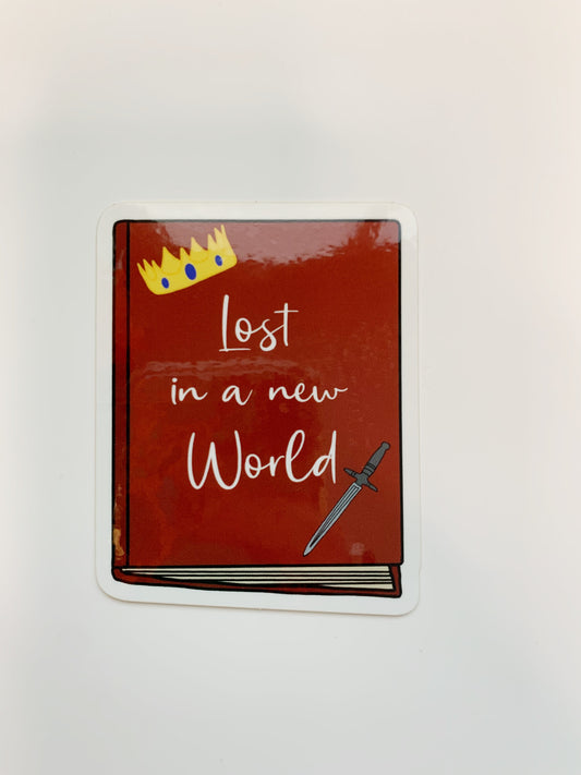 Lost in a New World Book Sticker