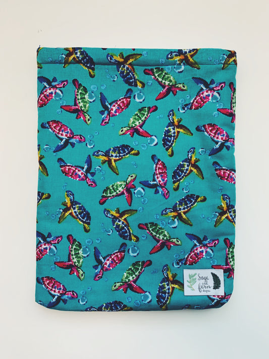 Bubbly Sea Turtle Small Booksleeve