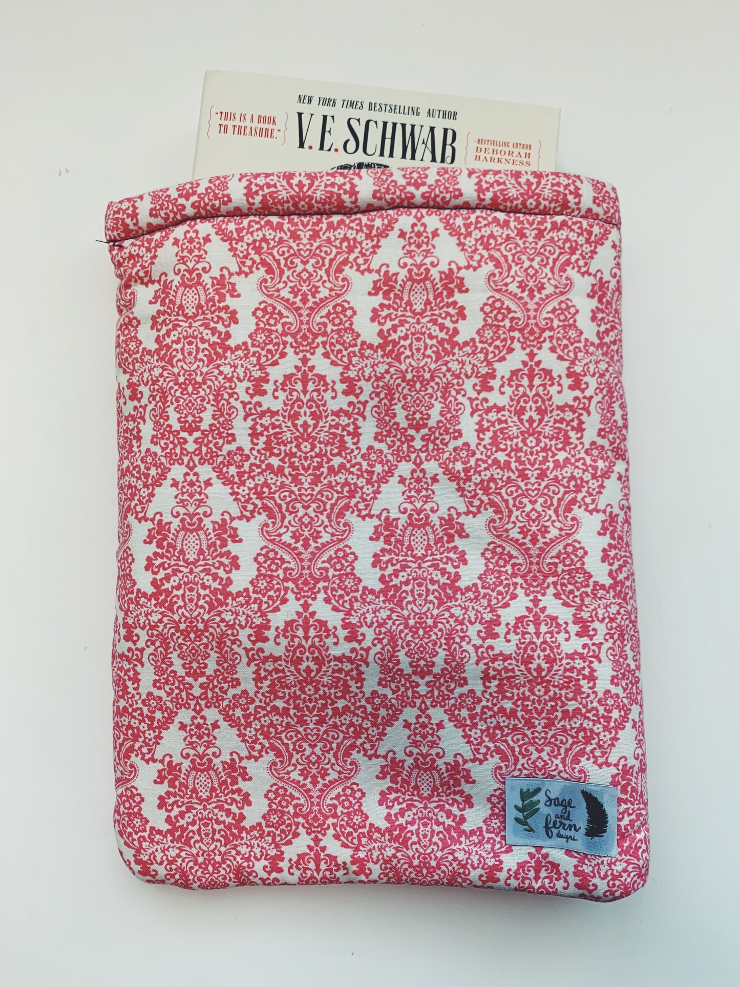 Pink and White Small Booksleeve